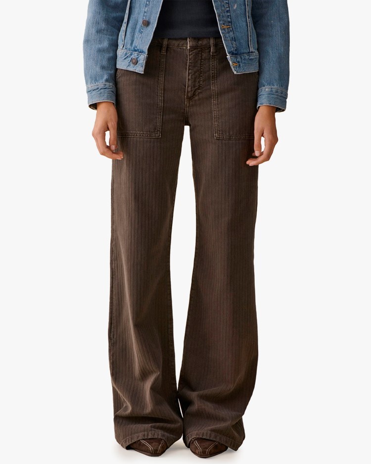 Jeanerica Guell Trousers Chevron Brown