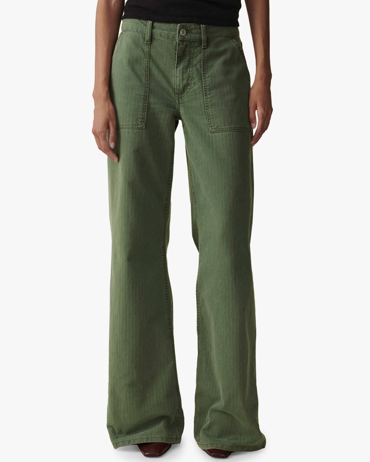Jeanerica Guell Trousers Chevron Green