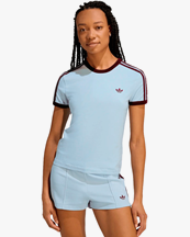 Adidas Originals 3-Stripes Slim T-Shirt Clear Skymaroon