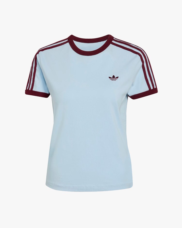 Adidas Originals 3-Stripes Slim T-Shirt Clear Skymaroon