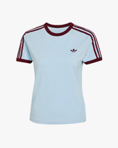Adidas Originals 3-Stripes Slim T-Shirt Clear Skymaroon