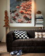 HK Living Club Couch Royal Velvet Espresso