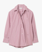 House of Dagmar Asymmetric Shirt Red Stripe