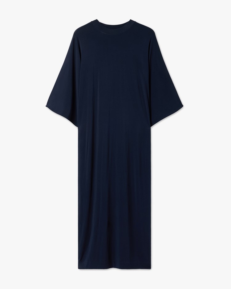 House of Dagmar Jersey Kimono Dress Navy Blue