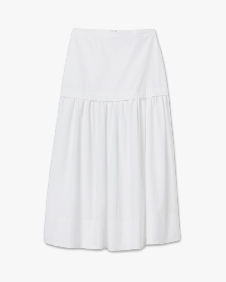 House of Dagmar Cotton Maxi Skirt White