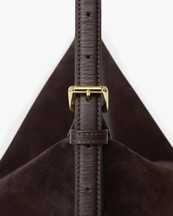 ATP Atelier Castellare Shoulder Bag Walnut Suede/Vacchetta