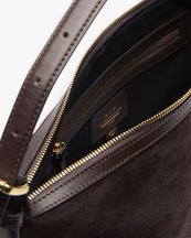 ATP Atelier Castellare Shoulder Bag Walnut Suede/Vacchetta