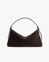 ATP Atelier Castellare Shoulder Bag Walnut Suede/Vacchetta