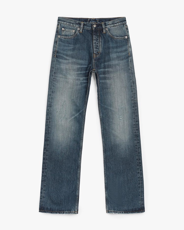 Hope Rush Relaxed Bootcut Jeans Mid Blue Cross Hatch