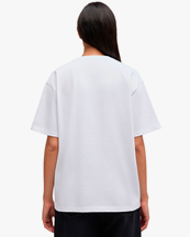 Ganni Heavy Cotton Jersey Beaded Baby Tiger Print Bright White