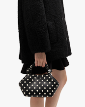 Ganni Bou Bag Small Print Dots Black