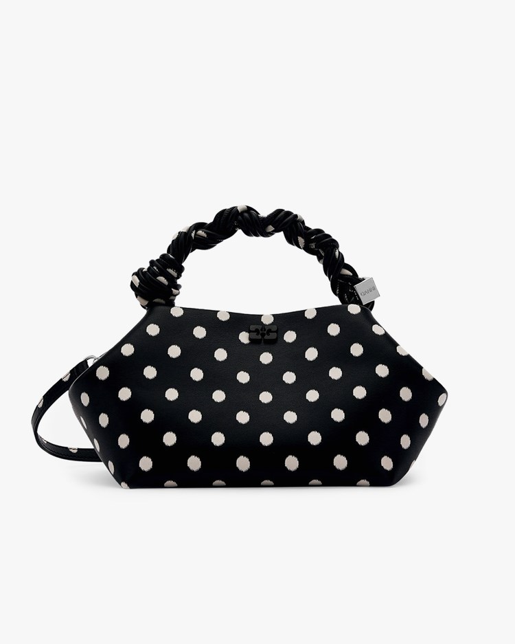 Ganni Bou Bag Small Print Dots Black
