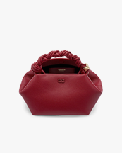 Ganni Bou Bag Small Grained Red Dahlia