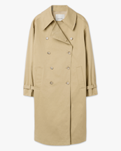 House of Dagmar Db Long Trenchcoat Khaki Beige