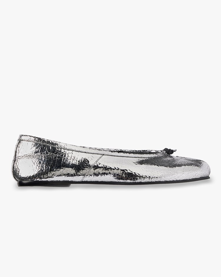 Maison Margiela Tabi Ballerina Flats Silver