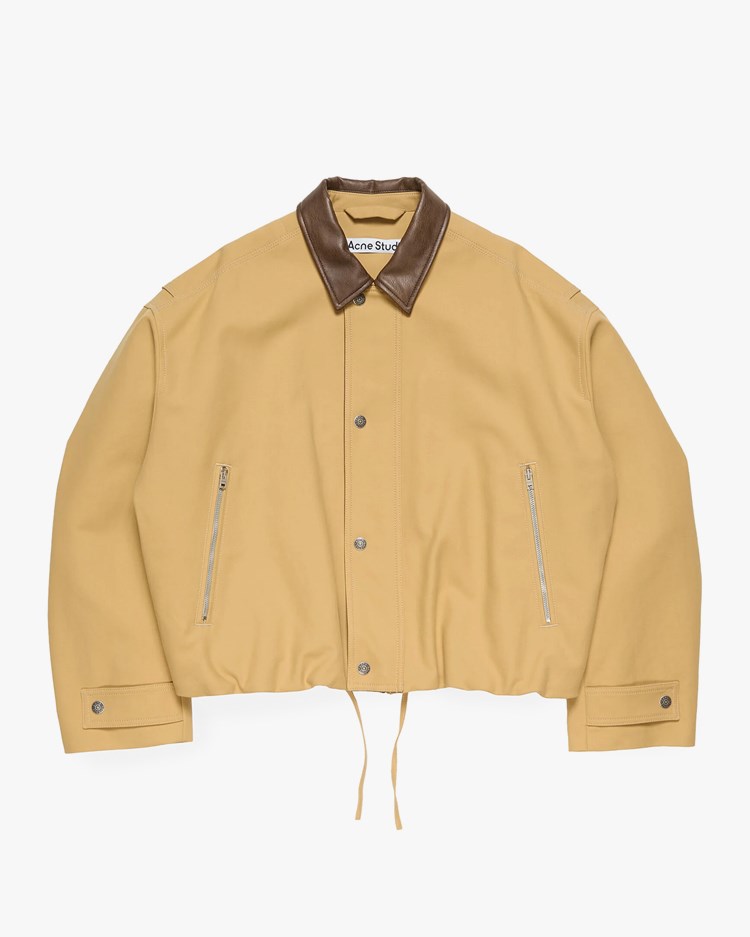 Acne Studios Twill Bomber Jacket Sand Beige