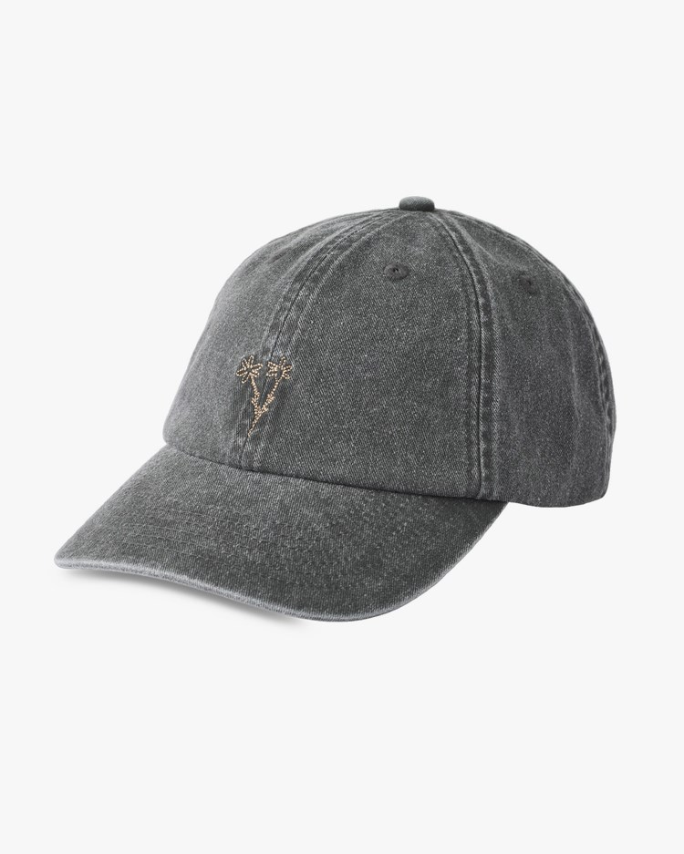 Forét Bouquet Heavy Washed Cap Washed Black