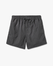 Forét Shift Textured Shorts Black Stripe