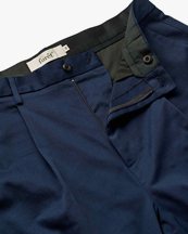 Forét Writer Relaxed Fit Pleated Pants Navy