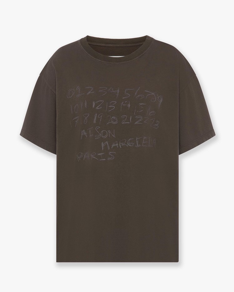 Maison Margiela Graphic Numeric Logo T-Shirt Brown