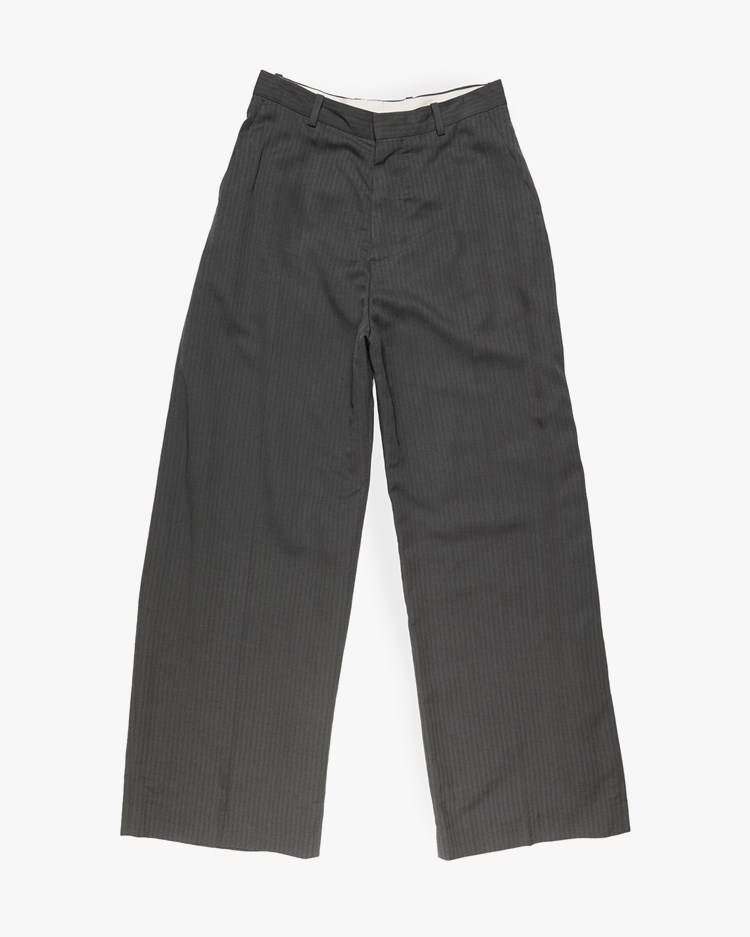 Acne Studios Pleated Stripe Suit Trousers Grey
