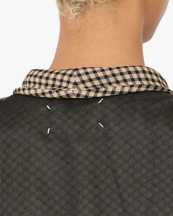 Maison Margiela Jacquard Silk Organza Shirt Beige/Black