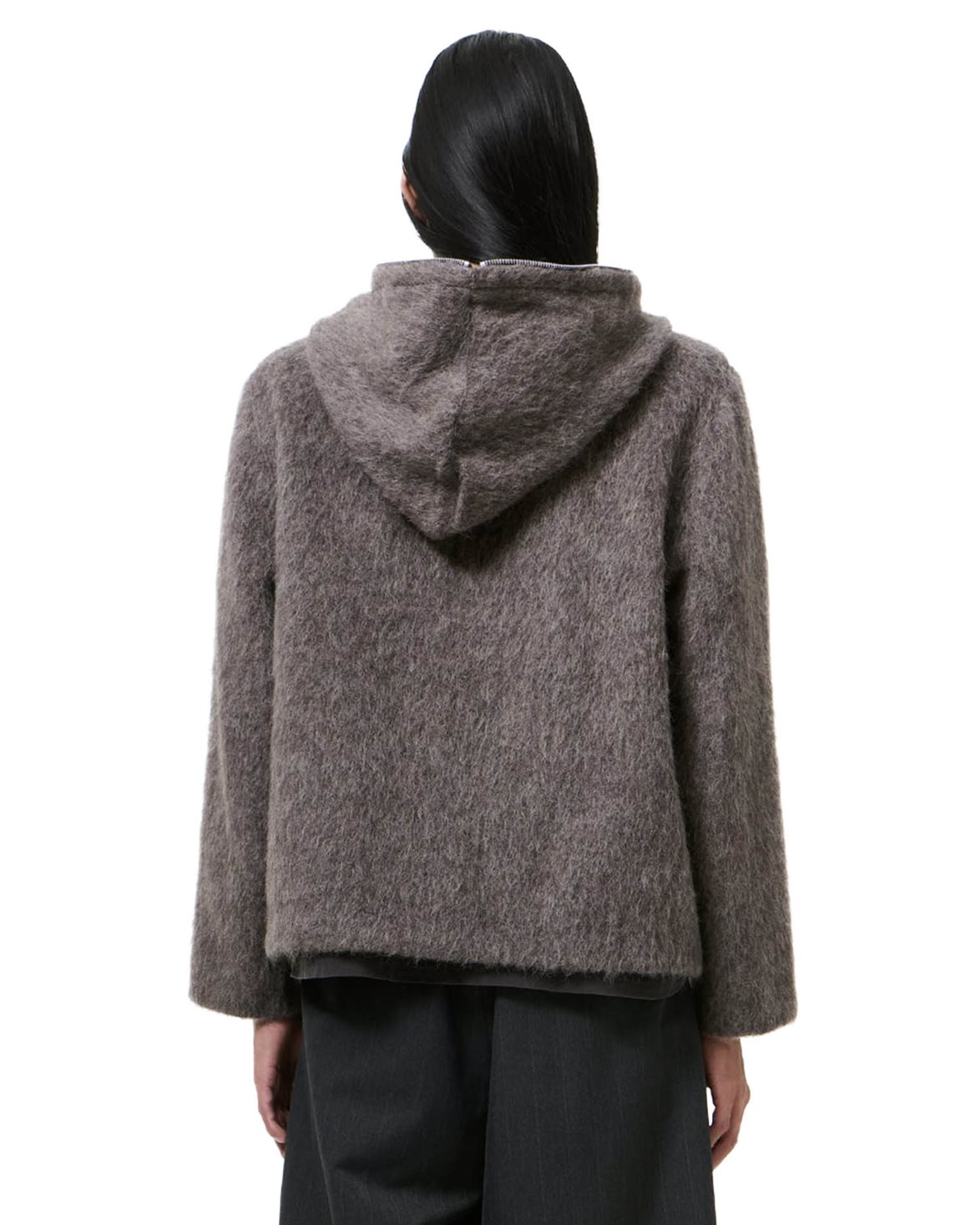 Our Legacy Full Zip Hood Mole Grey Hairy Wool - Vallgatan 12