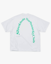 Stockholm Surfboard Club Box Tee Back Logo White/Green