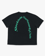 Stockholm Surfboard Club Box Tee Back Logo Black/Green