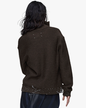 Maison Margiela Reworked Half-Zip Sweater Brown