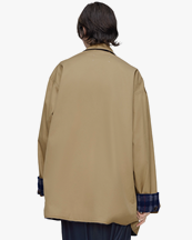 Maison Margiela Reversible Twill Check Jacket Beige/Blue