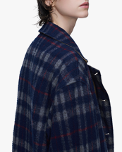 Maison Margiela Reversible Twill Check Jacket Beige/Blue
