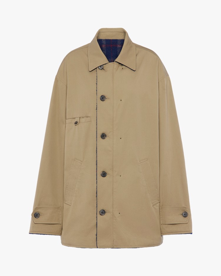 Maison Margiela Reversible Twill Check Jacket Beige/Blue