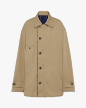 Maison Margiela Reversible Twill Check Jacket Beige/Blue