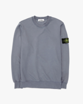 Stone Island 6100060 Garment Dyed Cotton Sweatshirt Dark Blue