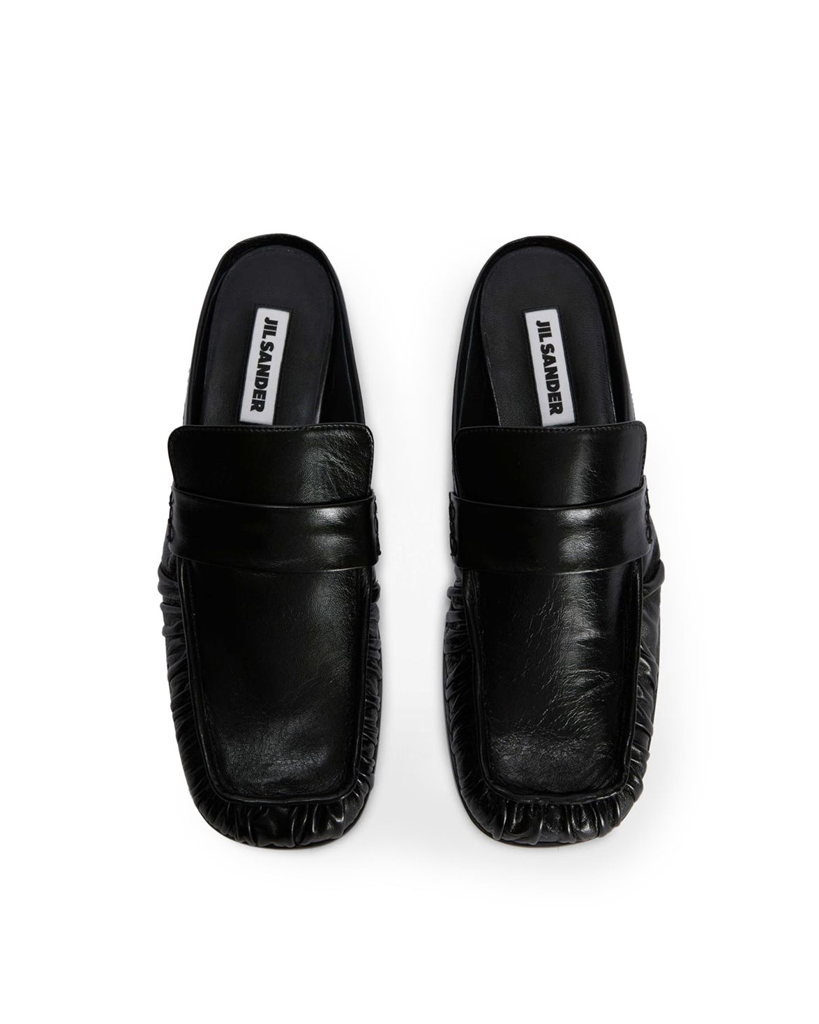 Jil Sander Nikki Leather Sabots Black - Vallgatan 12