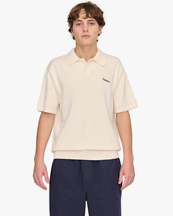 Palmes Cotton Knit Polo Off White