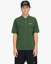 Palmes Logo Pique Polo Dark Green