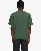 Palmes Screen-Printed Logo T-Shirt Dark Green