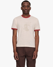 Palmes Celebrazione Ringer T-Shirt Off White