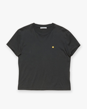Acne Studios Fitted Face Logo T-Shirt Faded Black