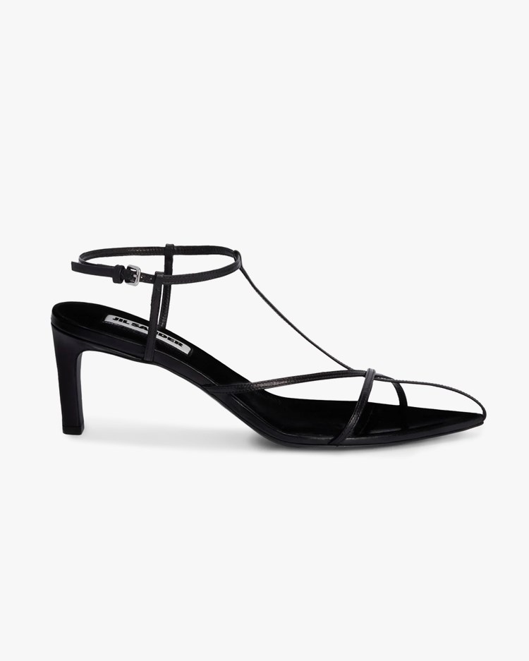 Jil Sander Leather Sandals Black