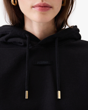 Jacquemus Le Hoodie Gros Grain Hooded Sweatshirt Black