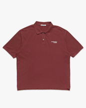 Acne Studios Relaxed Polo T-Shirt Maroon Red