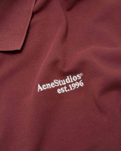 Acne Studios Relaxed Polo T-Shirt Maroon Red