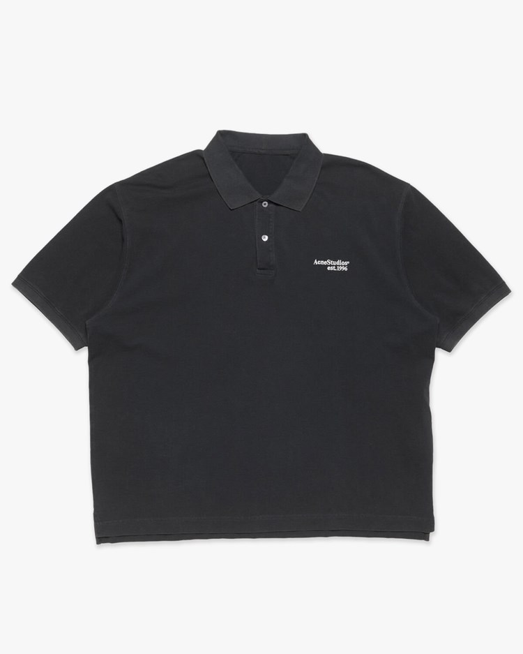 Acne Studios Relaxed Polo T-Shirt Black