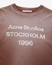Acne Studios Relaxed Stamp Logo T-Shirt Chocolate Brown