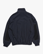 Acne Studios Stripe Logo Zipper Jacket Navy/White