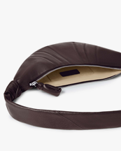 LEMAIRE Small Croissant Bag Grained Leather Tiramisu