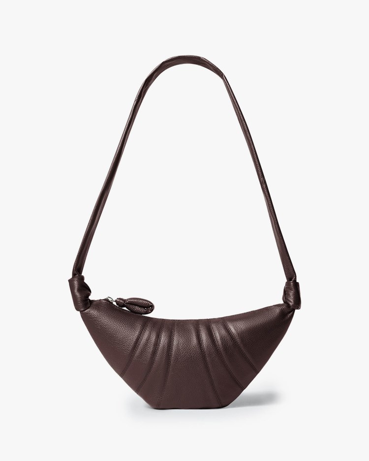 LEMAIRE Small Croissant Bag Grained Leather Tiramisu